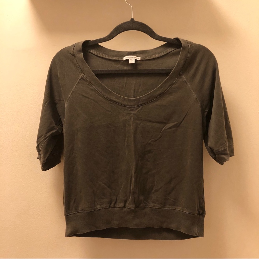 James Perse Short Sleeve Raglan Sweatshirt